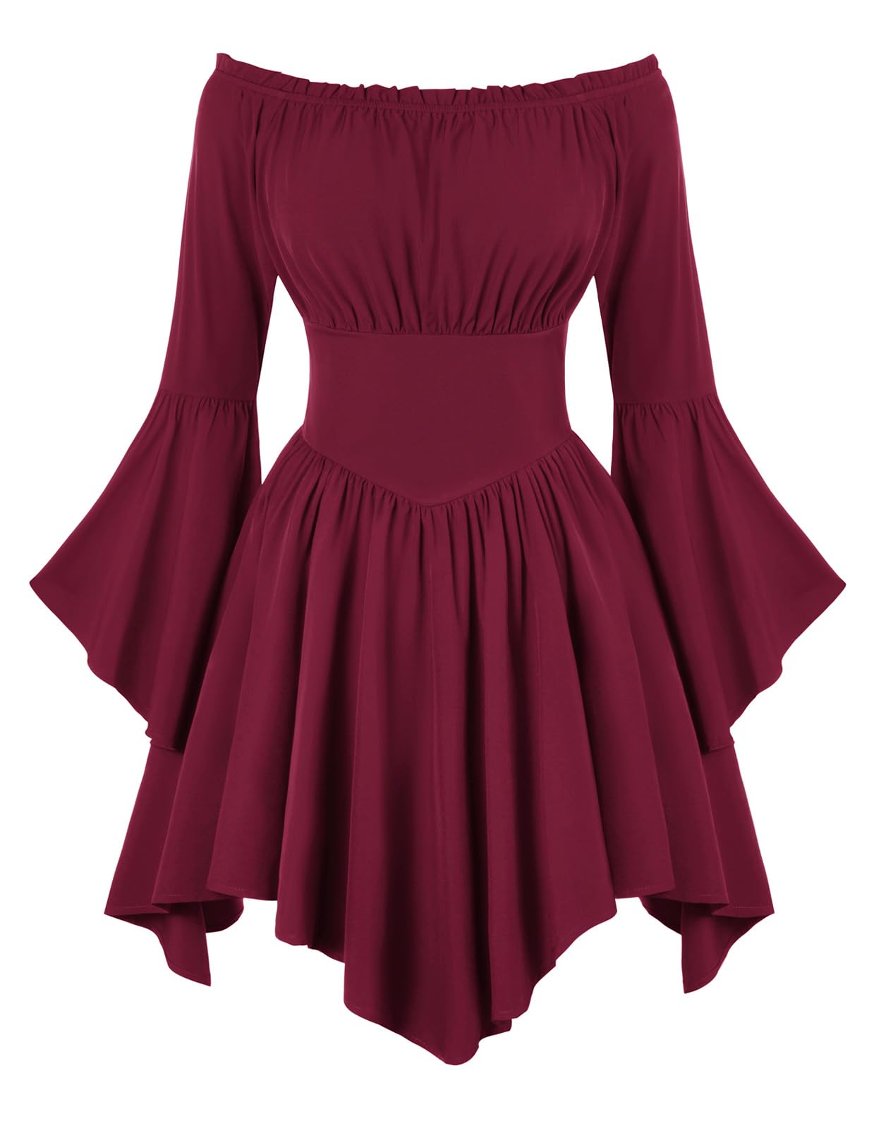 Scarlet Darkness Renaissance Costume Women Pirate Off Shoulder Corset Dress