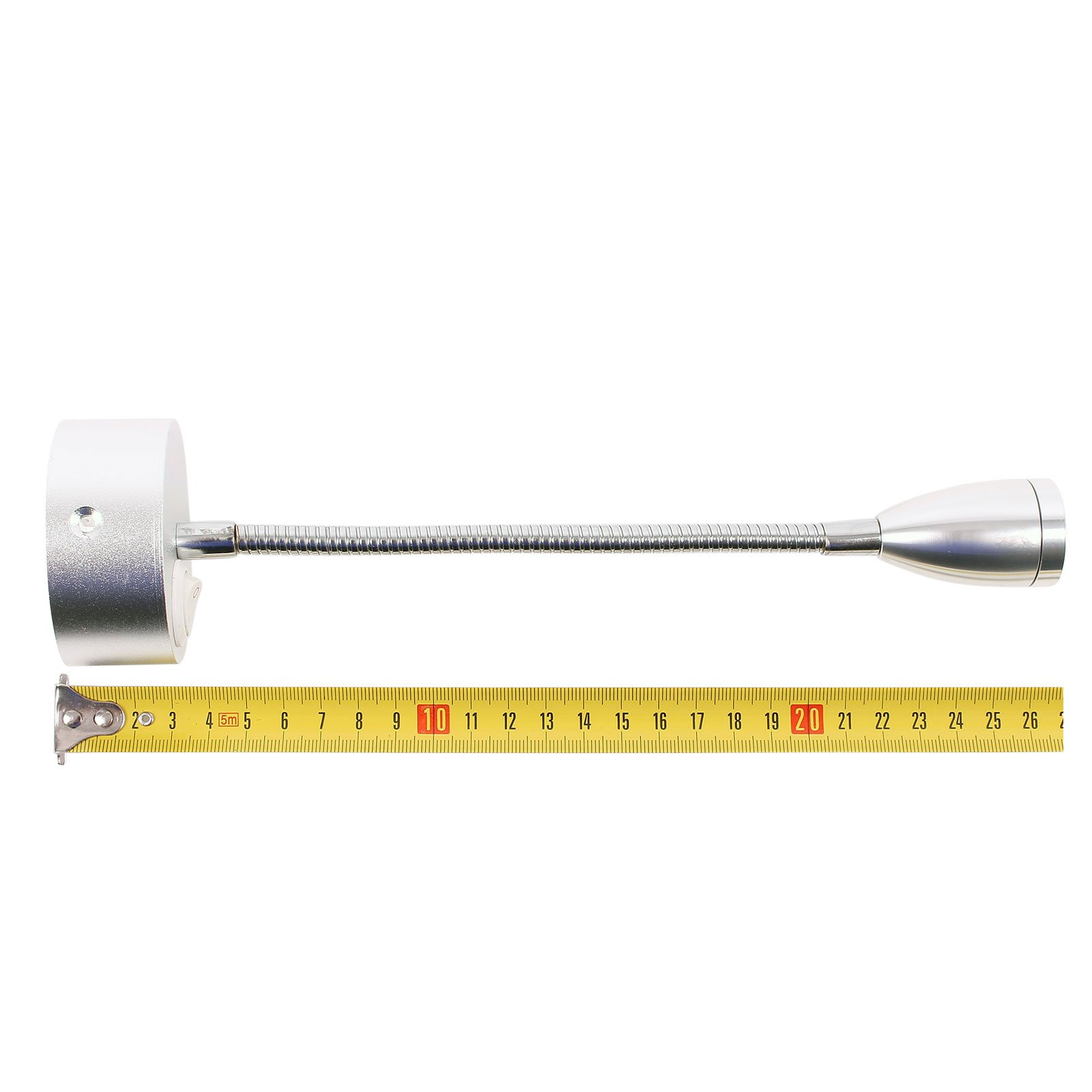 Juego de 2 Caravana Caravana Barco iluminación interior montaje Sport 1 LED Con Cuello flexible 12 V, 120LM, 65 x 110 – 260 mm on/off Interruptor