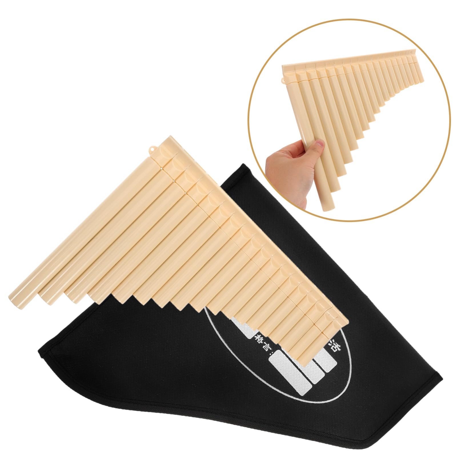 BESTonZON Flauto di Pan in Plastica Abs 18 Tubi Leggero e Adatto ai Principianti Strumento Musicale Tradizionale la Pratica e L'apprendimento Scolastico