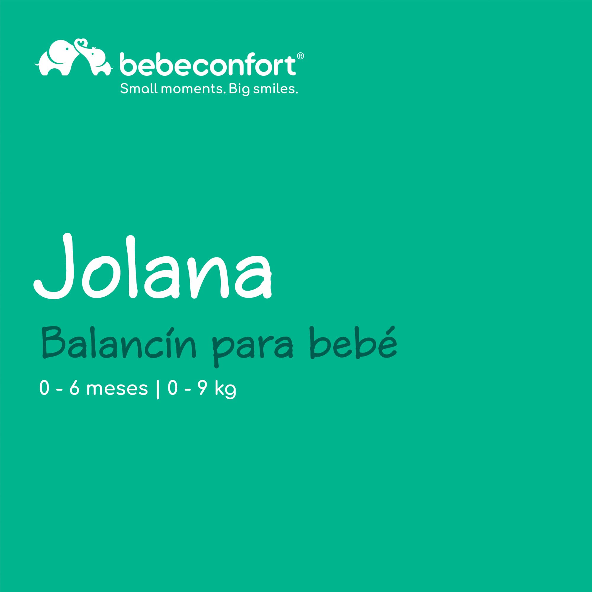 Bebeconfort Jolana, Hamaca Bebé Eléctrica, 0-6 M (9 kg), Detección Automática Movimiento, 12 Canciones Calmantes, 5 Sonidos Naturaleza, Cojines, Respaldo Ajustable, 2 Posiciones, Tinted Graphite