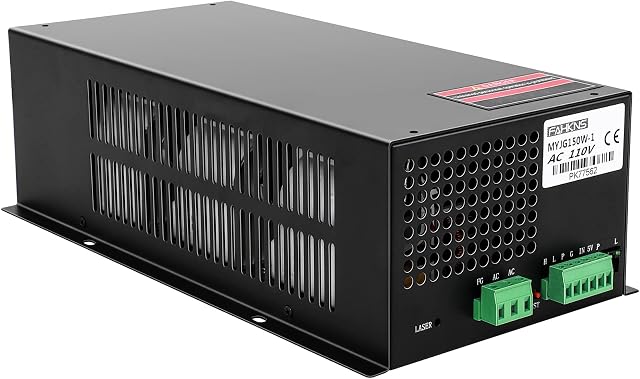 150W Laser Power Supply for CO2 Laser Tubes, Laser Engraver Power Supply for 110V Laser Engraver Cutter Engraving Machine MYJG-150W 110V