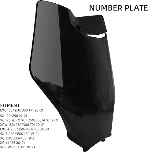Miniatura 9 de PRO CAKEN Placa de matrícula delantera naranja de repuesto de plástico ABS resistente para universal KTM EXC 150250300 TPI 20-21 SX 125250 19-21XC