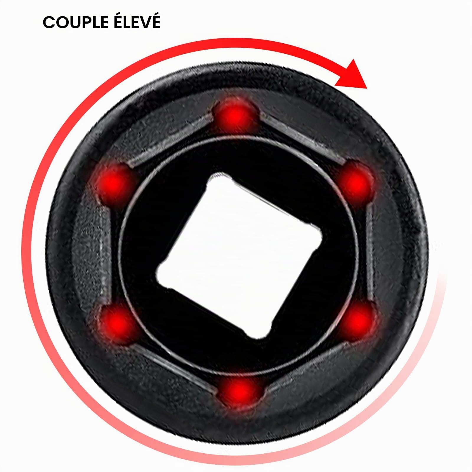 VEVOR Jeu de Douilles à Choc 1/2" 26PCs, 6 Pans en Acier Allié CR-V, Douilles à Impact Peu Profondes 10-36 mm, avec Mallette de Transport, pour Réparation Auto