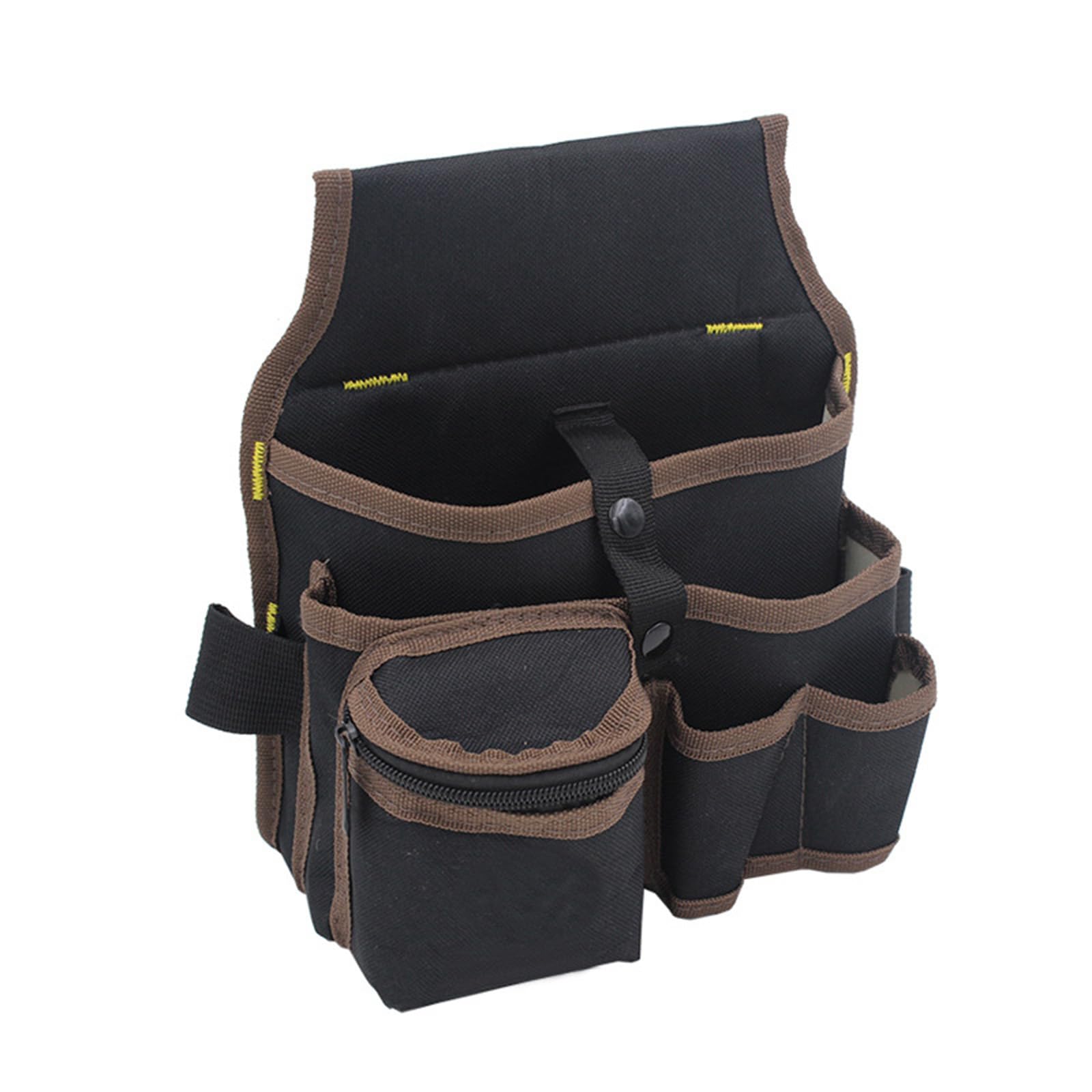 Newft Brown Edges Multifunctional Belt Bag Portable Oxford Cloth Tool Belt With Pockets Gardening Tool Storage Organizers Attachment Outdoor Work Bag