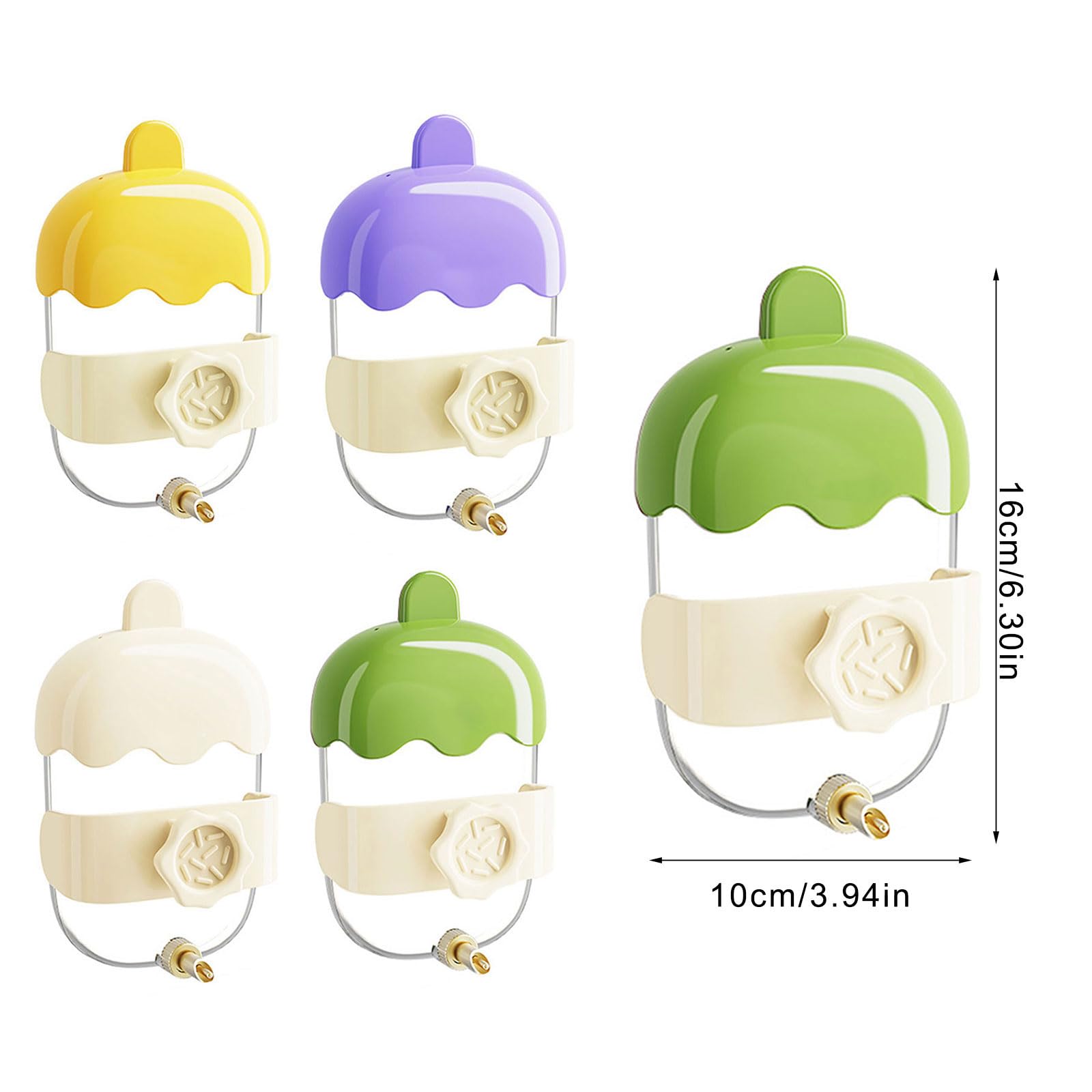 Dispensador automático de agua para pájaros, 360 ml, color verde