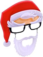 Vista 1 de Sun-Staches Gafas de Papá Noel con barba, fiesta de disfraces de Navidad, talla única