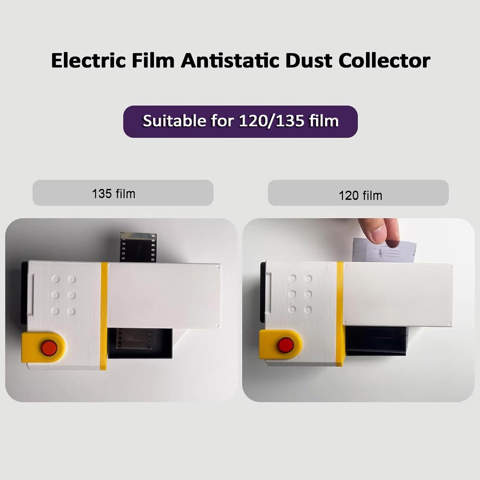 Aspiratore Elettrico Antistatico per Pellicole, Spazzola di Pulizia con Spazzola di Lana per Negativi 135/120, con Ventola con Filtro E Contenitore, Interfaccia di Tipo C