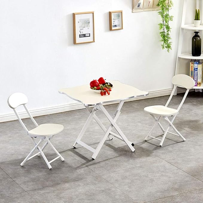 ZH Compact Portable Table And Chair, Home Folding Dining Table, Children'S Kids Table And 2