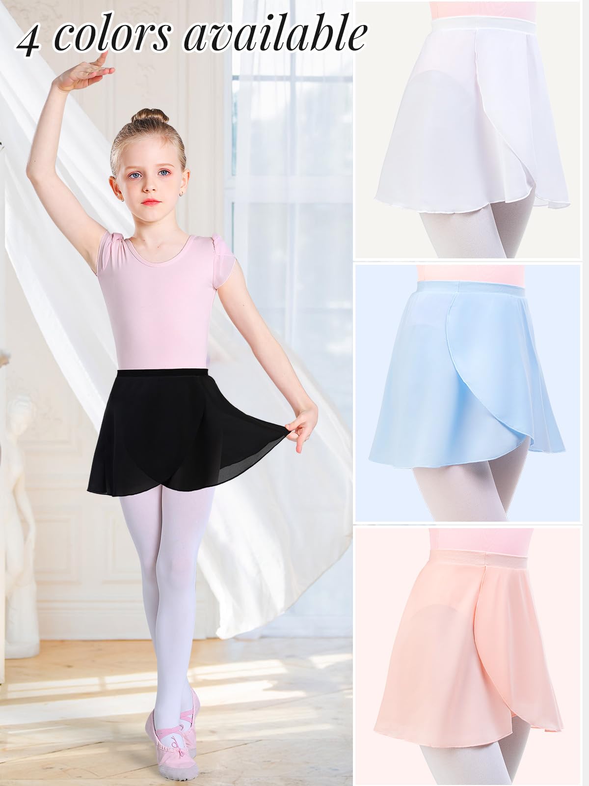 Falda Ballet Niña Mujer - (Altura: 120-175 cm) Falda de Abrigola de Ballet Danza, Gasa para Ballet, Cintura Elástica