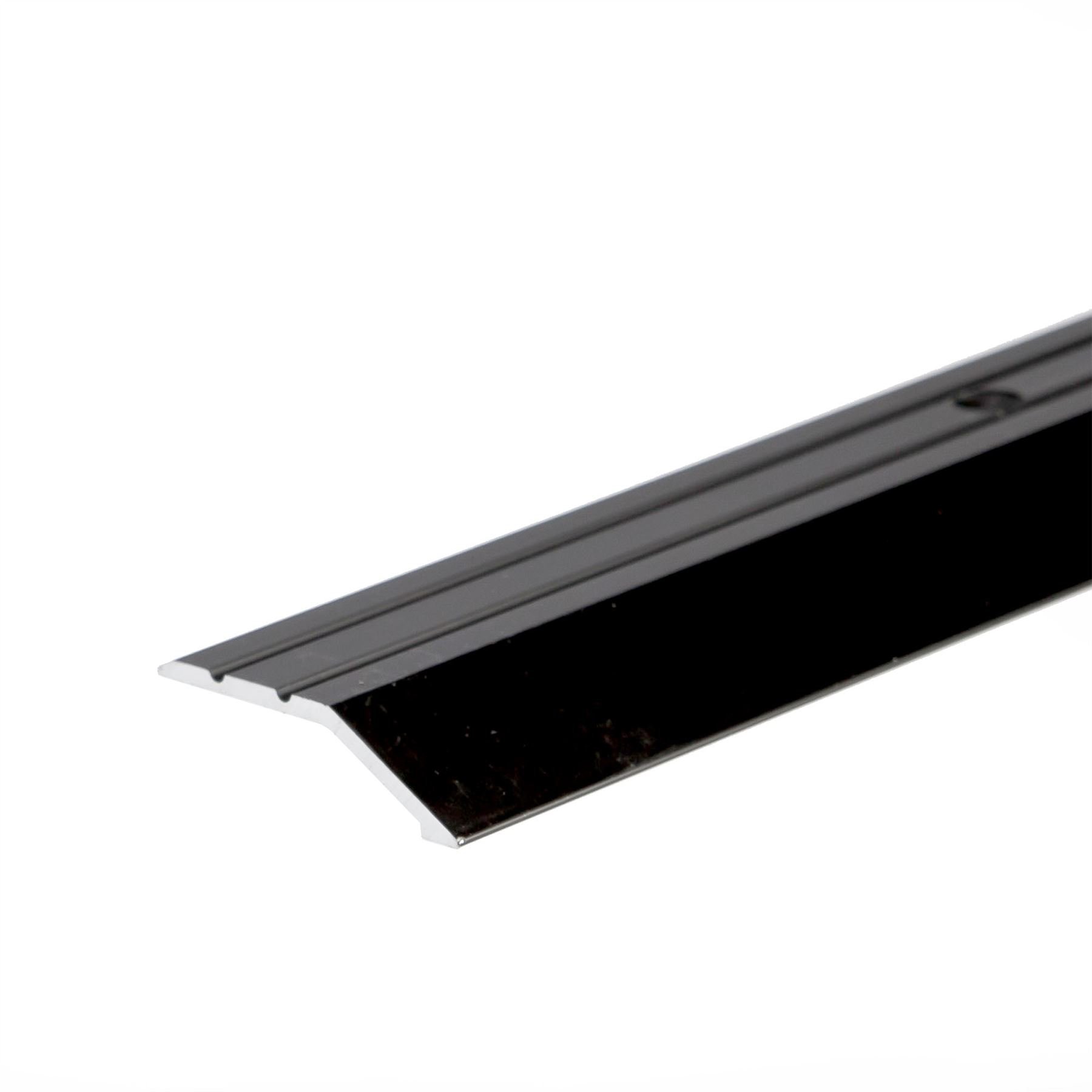 IANPAV Screw Anodised Aluminium Door Floor Bar Edge Trim Threshold Ramp 900mm x 40mm A11, Black