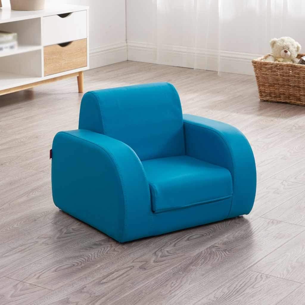 Couch Small Sofa Seats in The Bedrooms for Boys and Girls Nursery Three-Purpose Backrest Armchair Suitable for Under 4 Years Old Load-Bearing 50kg (Color : Green Size : 405500cm) (Light Blue 40*45*5