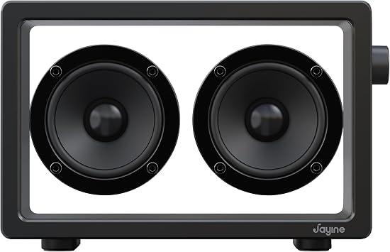 JAYINE Cassette Portable Bluetooth Speaker, 16W Minimalist Speakers Bluetooth Wireless Loud, HD Powerful Sound and Wide Compatibility V5.3 for Indoor Outdoor - Black