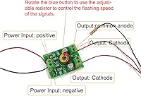Vista 8 de JTD876RP - 1 juego de señales de tren de ferrocarril/pista de escala HO, 4 cabezales LED hechos + placa de circuito intermitente, luces de señal