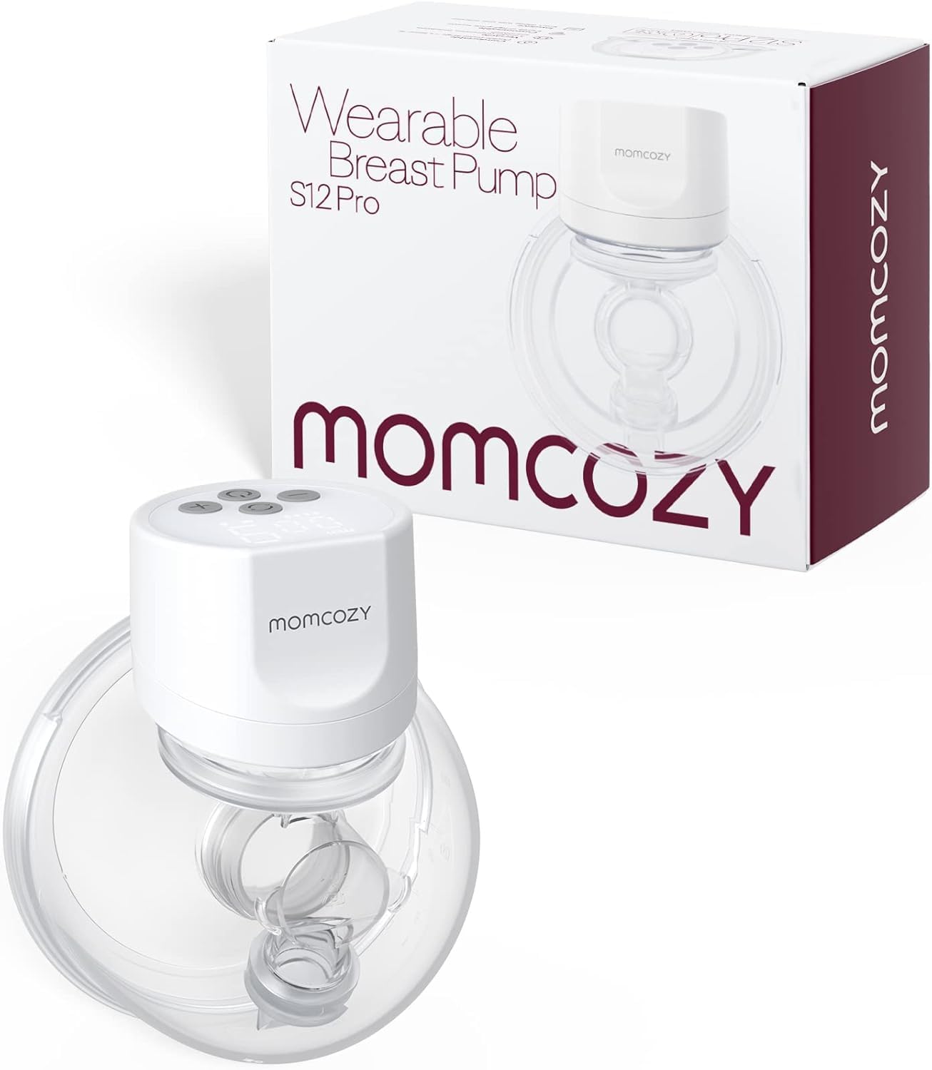 Momcozy S12 Pro Tiralatte Elettrico a Mani Libere, Indossabile e Portatile con Flangia da 24mm, 3 Modalità e 9 Livelli, Display LED Intelligente