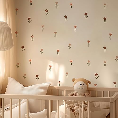 Miniatura 10 de QUCHENG Calcomanías de pared bohemias para dormitorio de niñas, calcomanías de pared extraíbles para habitación de niños, decoración de habitación