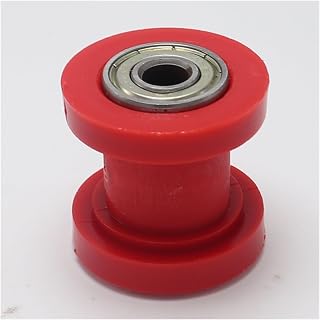Rueda de polea de rodillo de cadena de transmisión de 8/10mm guía de rueda tensora deslizante for motocicleta Enduro PIT Dirt Bike ATV CRF CR XR(8mm red)