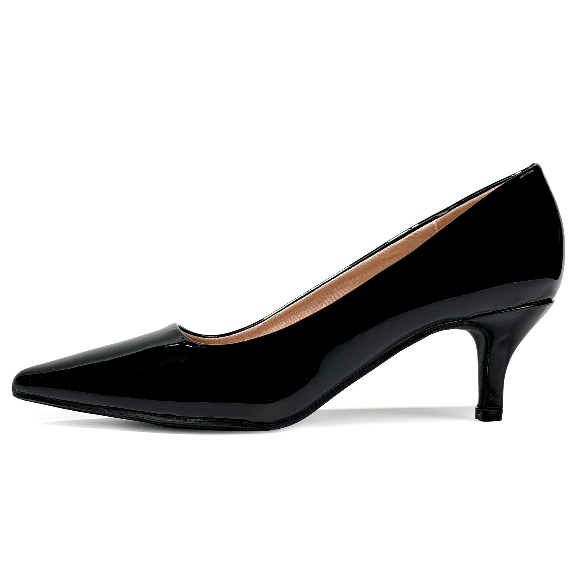 Escarpins Femme à Bout Pointu Effet Verni Talon 5,5 cm