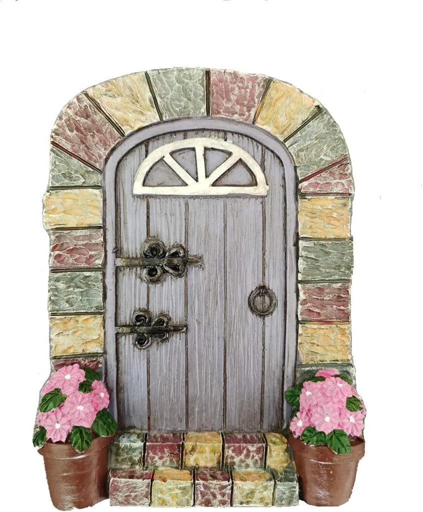 Fairy Doors Outdoor Miniature Fairy Garden Doors for Trees Fairies Door Wall Hanging Garden Ornaments Decor Gifts Tree Decor Ornaments Fairy Gnome Home