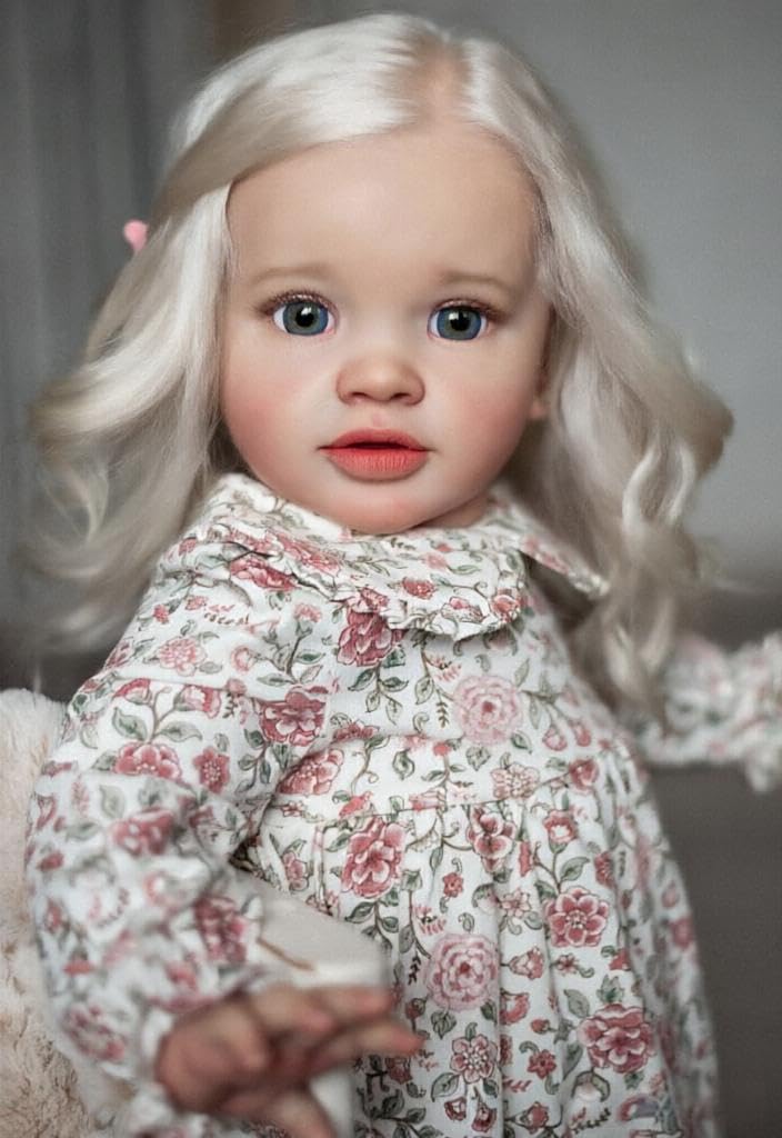 RXDOLL Realistyczna lalka Reborn Baby Doll Girl Pippa, ręcznie wykonana miękka tkanina winylowa, obciążona realistyczna lalka niemowlęca, prawdziwe życie Reborn Baby Dolls zabawka dla dzieci i