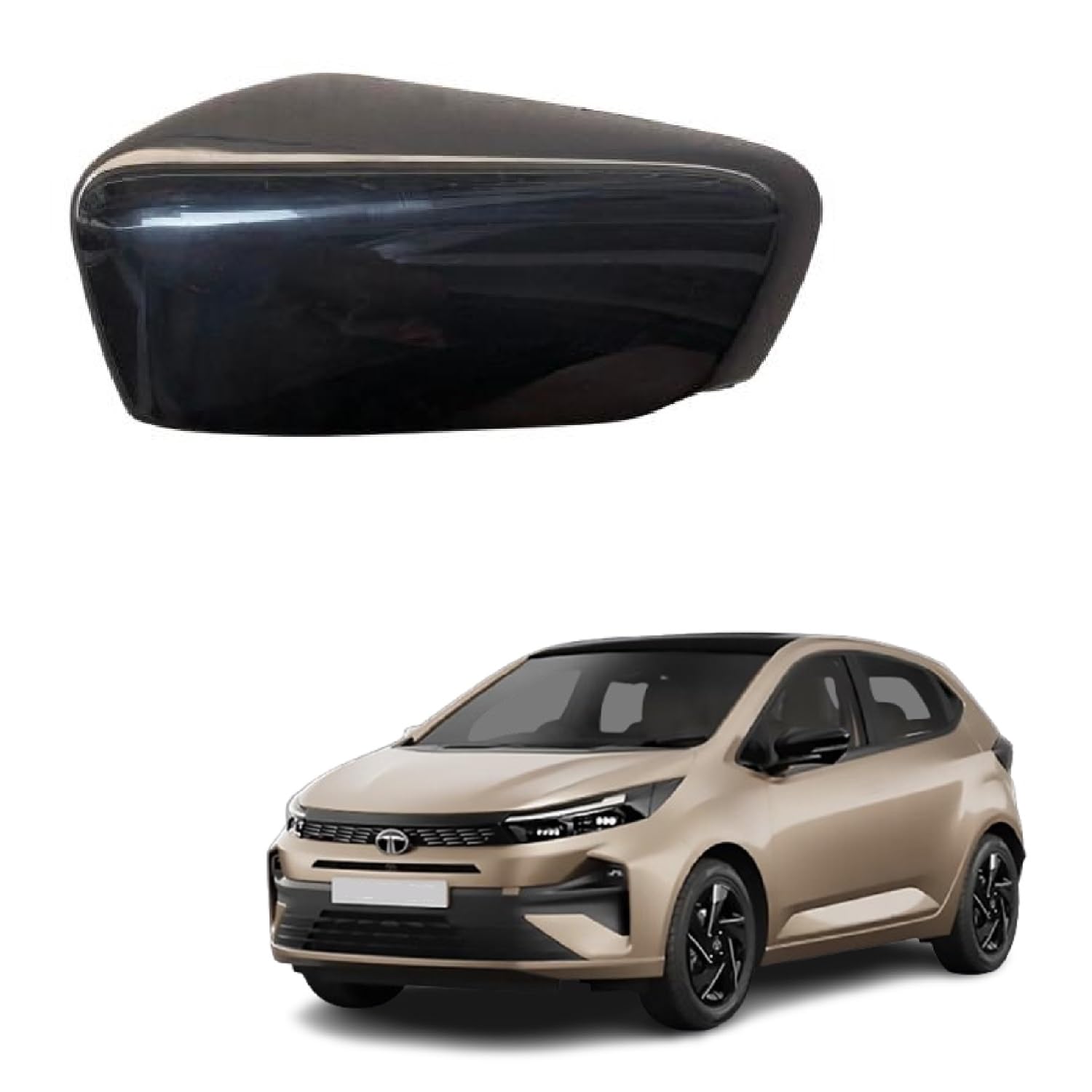ORVM side view Mirror Cover/Cap (without Indicator Cut Type) compatible with Tata Altroz 2019-2025 Year Model (LEFT PASSENGER SIDE)-UNPAINTED-image-28