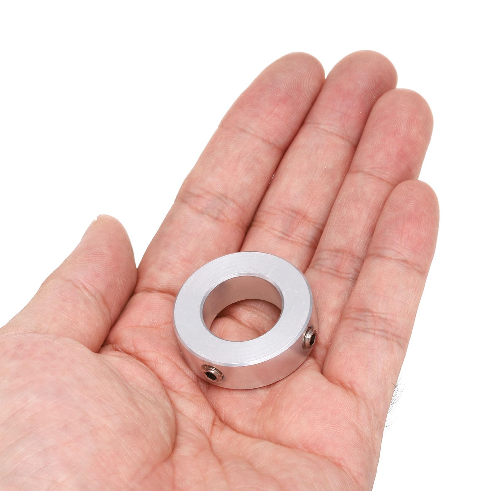 QUARKZMAN 8pz Collari a Vite Fissaggio 18mm Foro, Collari per Albero Alluminio, 32mm OD e 10mm Spessore, Collare a Vite di Bloccaggio, Collare Arresto per Guida Albero Lineare