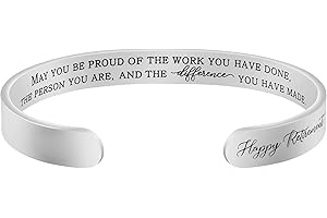 Personalized Inspirational Women's Retirement Bracelet