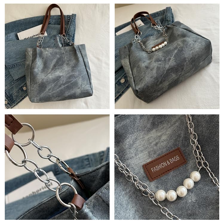 Bolso de lona grande retro para mujer, tipo bandolera y hobo miniatura 4