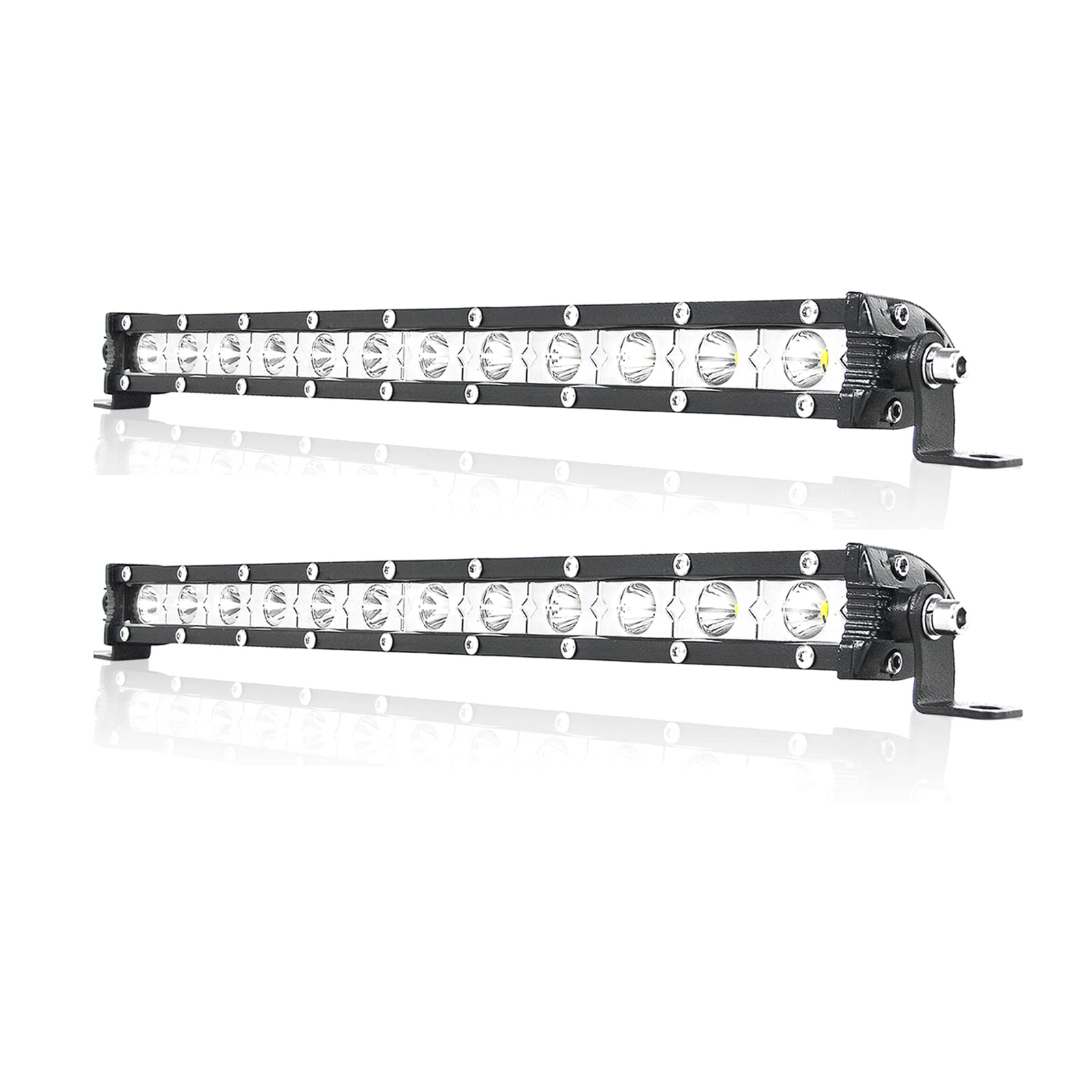 PICAA Barre Lumineuse LED Super Slim 7 Pouces 30W - Rampe LED Tout-Terrain 12V 24V IP67