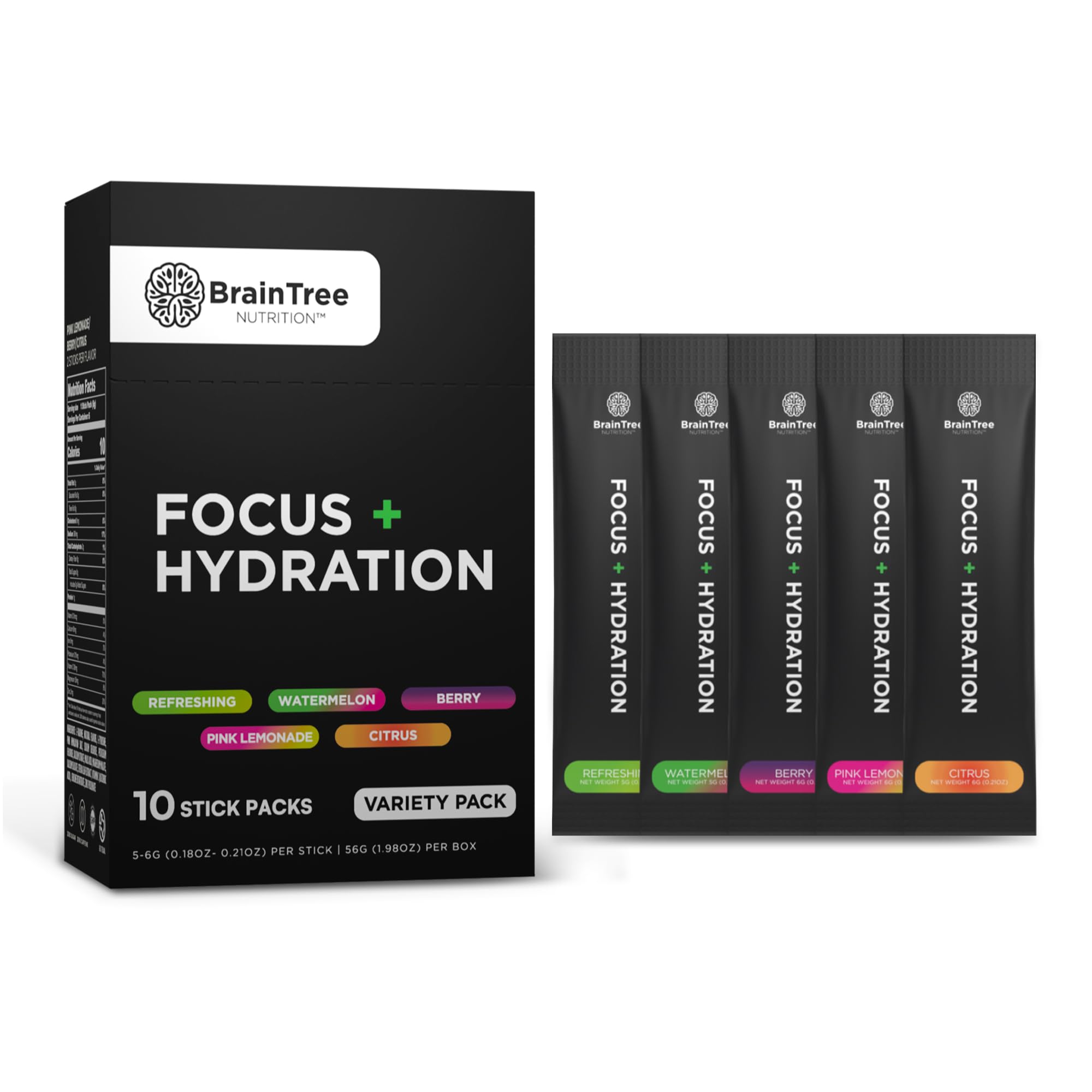 Braintree Nootropic Electrolyte Drink Mix, Sugar Free, 30 Sticks Refreshing — Amazon image 11