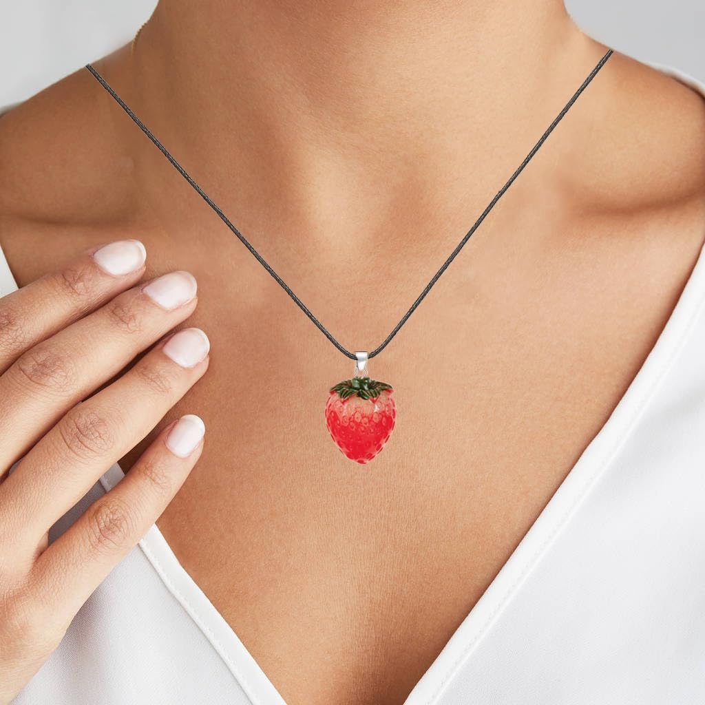 LUBINGSHINE 12pcs Strawberry Charms Pendant 3D Strawberry Fruit Resin Charms Hanging Pendant Ornament for Earring Bracelet Necklace DIY Jewelry Making Accessories - Image 7