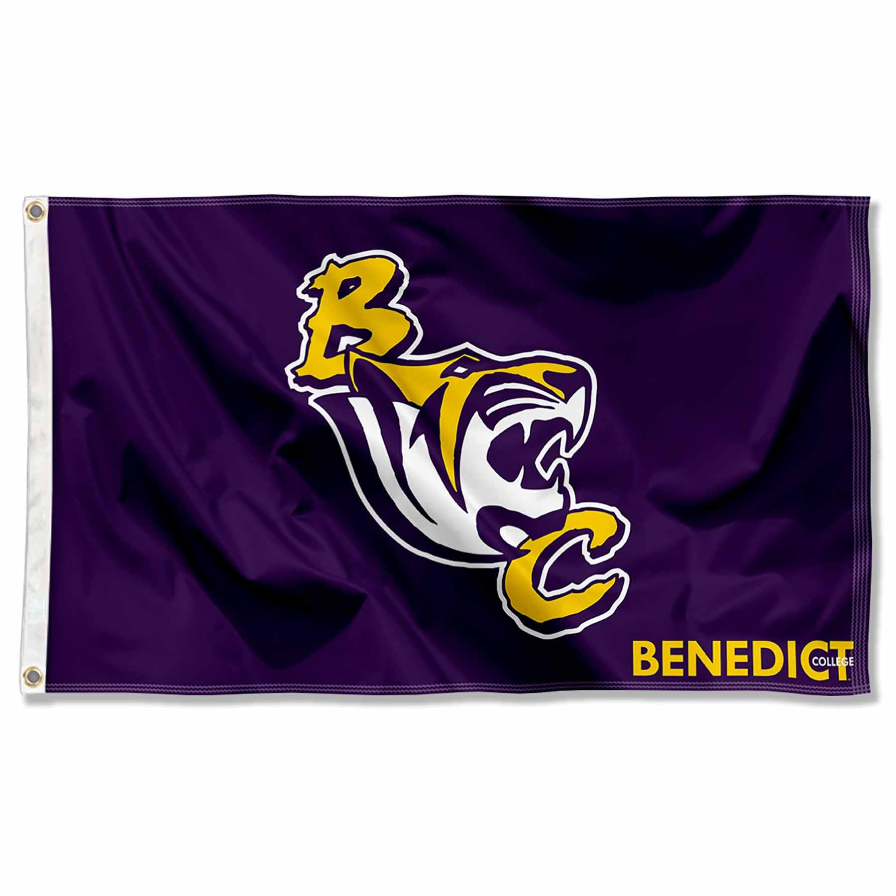 College Flags & Banners Co. Benedict Tigers Logo 3x5 Grommet Flag