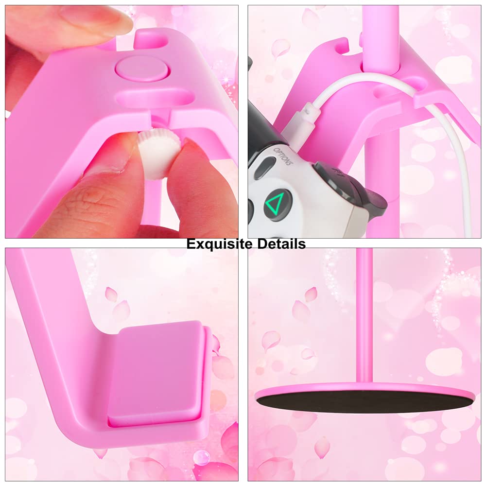 Suporte Para Fone De Ouvido LYIYEYAN - Rosa Desmontável Organização Mesa