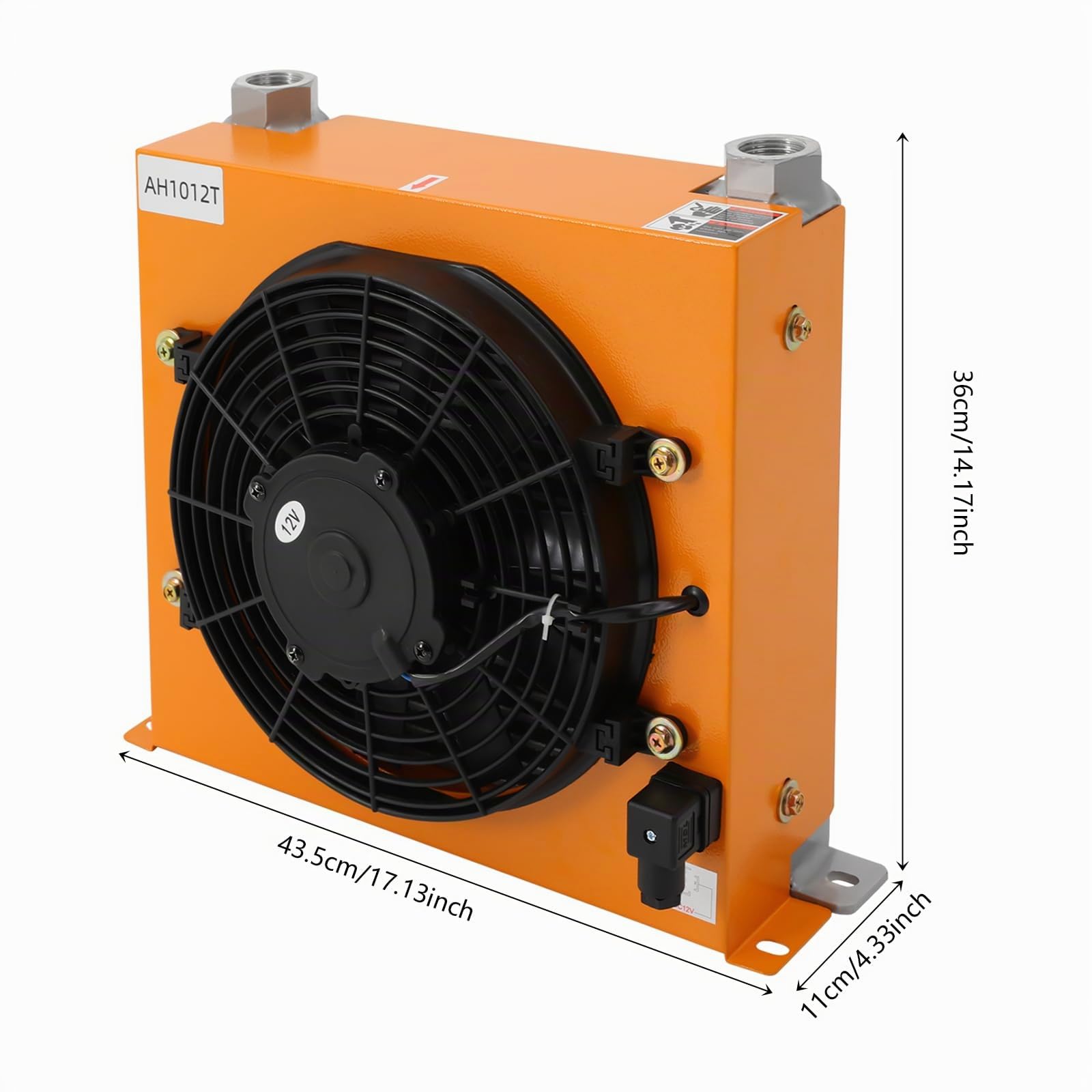 Refroidisseur d'huile hydraulique, 120 W, refroidisseur d'air hydraulique, échangeur de chaleur de refroidissement à l'huile DC 12 V, refroidisseur d'huile refroidi par air pour huile hydraulique