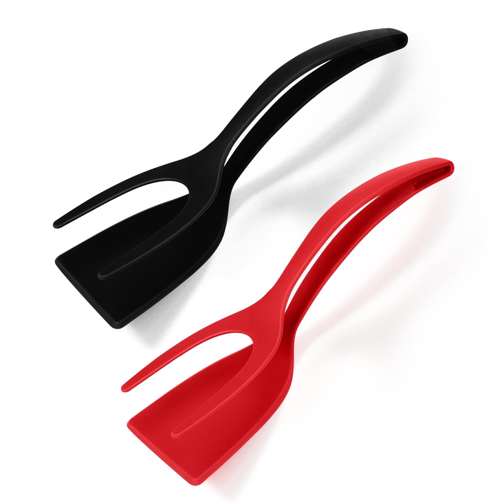 XANGNIER Egg Flipper Spatula,2 In 1 Grip and Flip Spatula Tongs, Non-Stick Food Clip Egg Turner Pancake Steak Fish French Toast Omelet Home Kitchen Cooking Making Tool,2024 Kitchen Gadgets,2 Pack