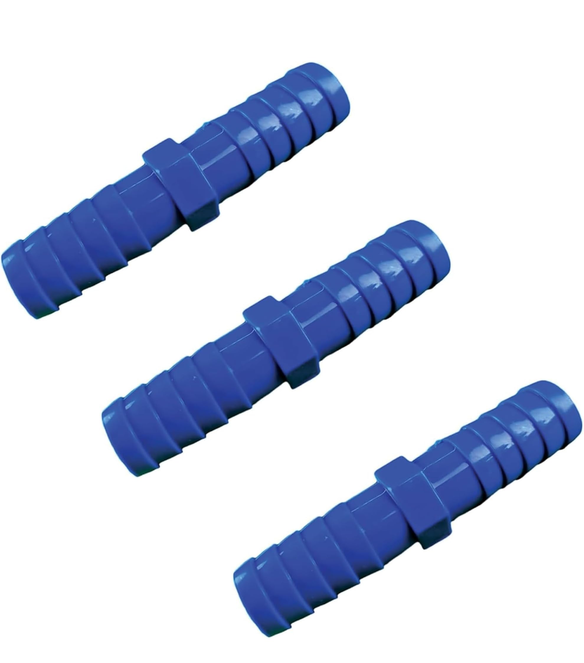 Garden Hose Joiner (Set of 3) - Universal 1/2" Pipe Connector & Mender for Outdoor Watering, Leak Repair, and Hose Extension - Blue-image-46