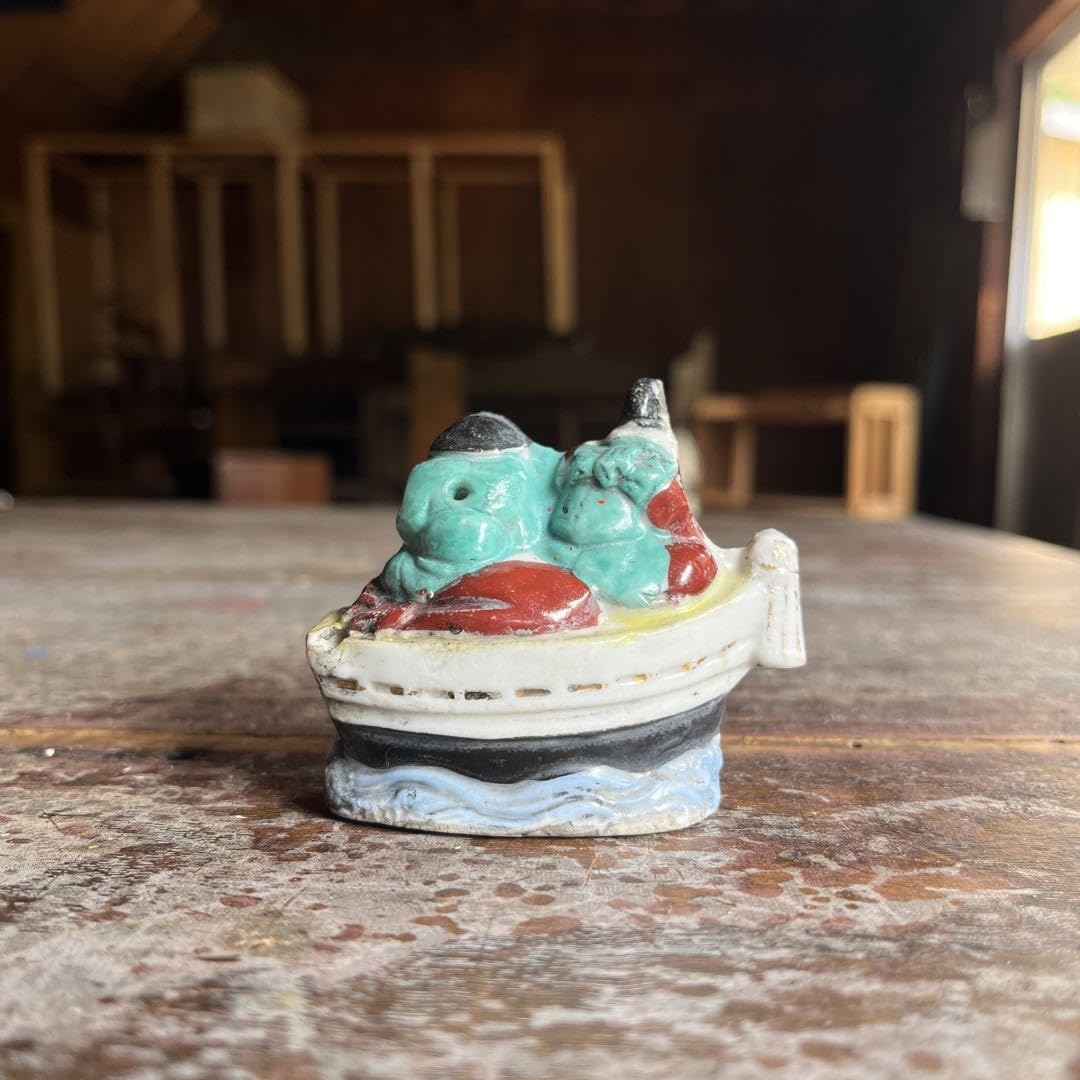 Amazon.co.jp: 骨董品 磁器人形 水滴 大黒様 恵比寿様 鯛 明治大正