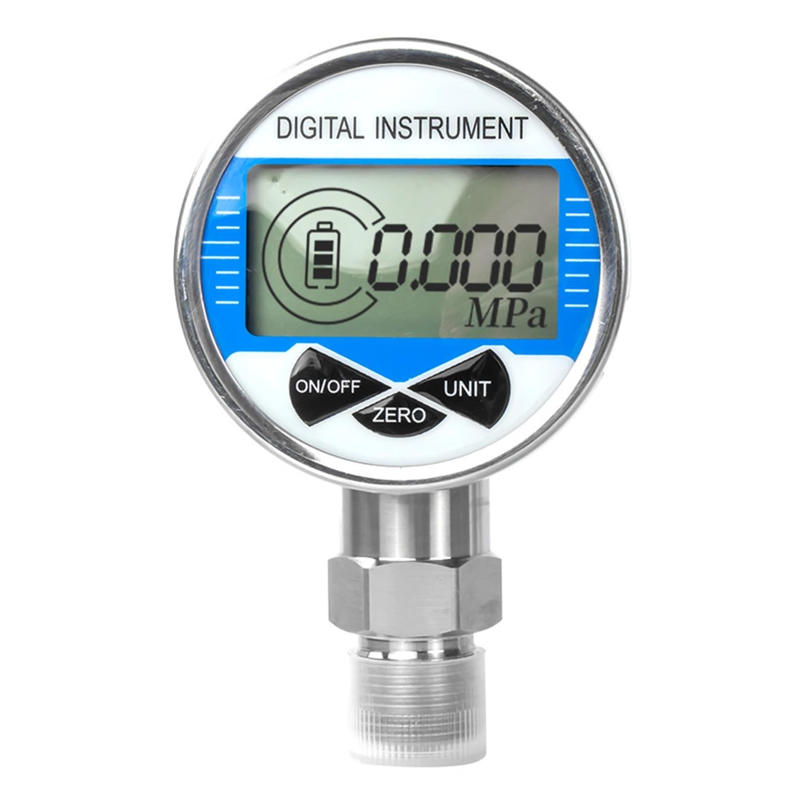 Manómetro de presión con pantalla LCD Manómetro digital de presión de aire con dial personalizado OEM 220 PSI 15 Bar con pantalla LCD de datos Manómetro de presión industrial(NPT1-4,-0.1MPa-1.6MPa)
