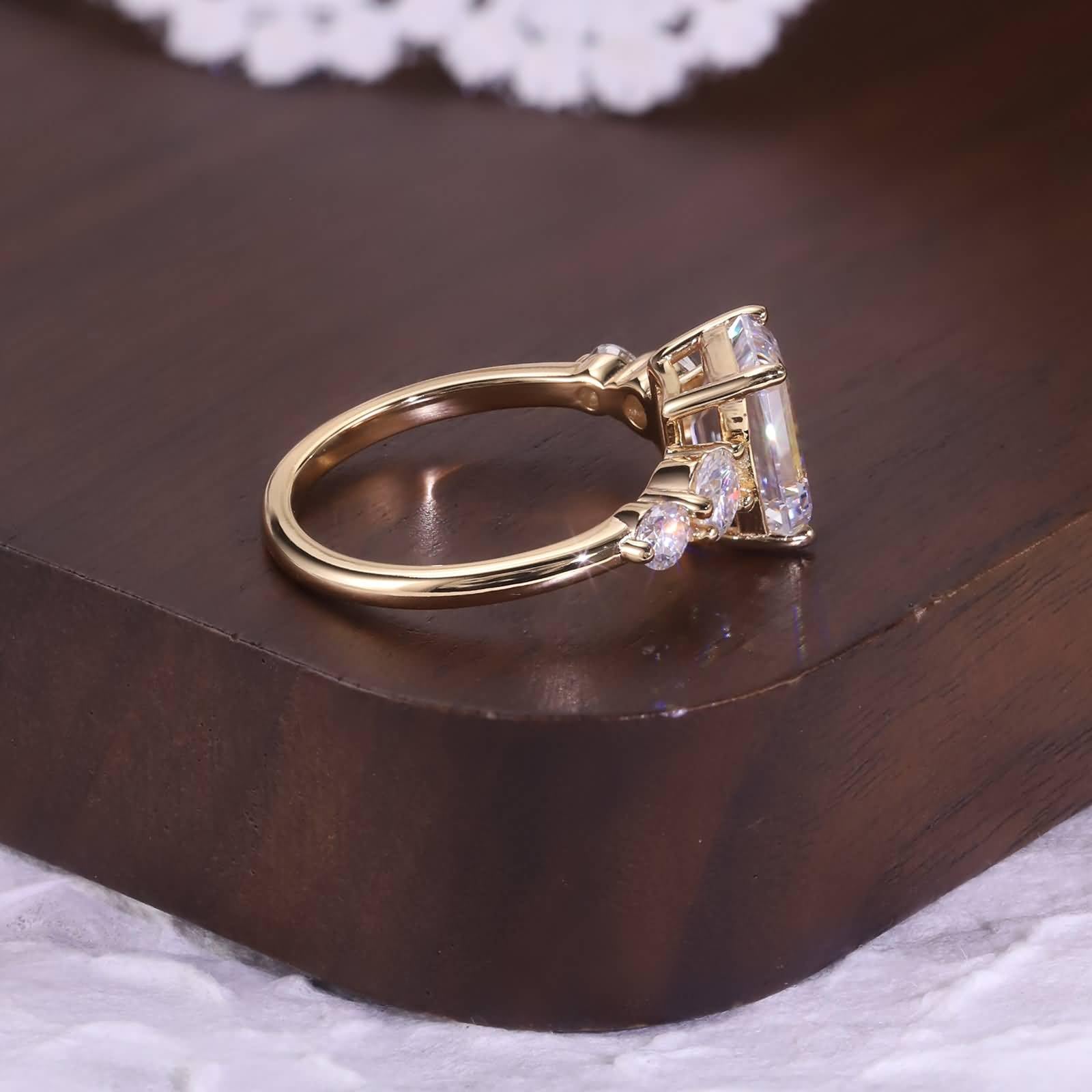 Anillos de compromiso para mujer, oro amarillo