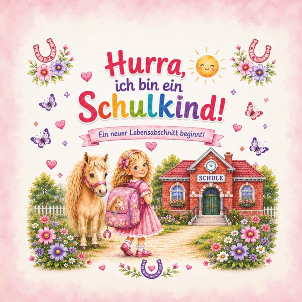 Hurra, ich bin ein Schulkind!: Jolines erster Schultag – Eine liebevolle Einschulungsgeschichte über Mut, Freundschaft und Pferde