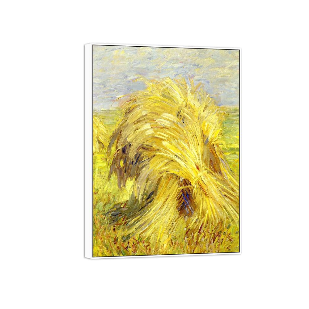 SDYSKKUG Famous Wall Art. Canvas Prints. Grain.70x50cm White Frame