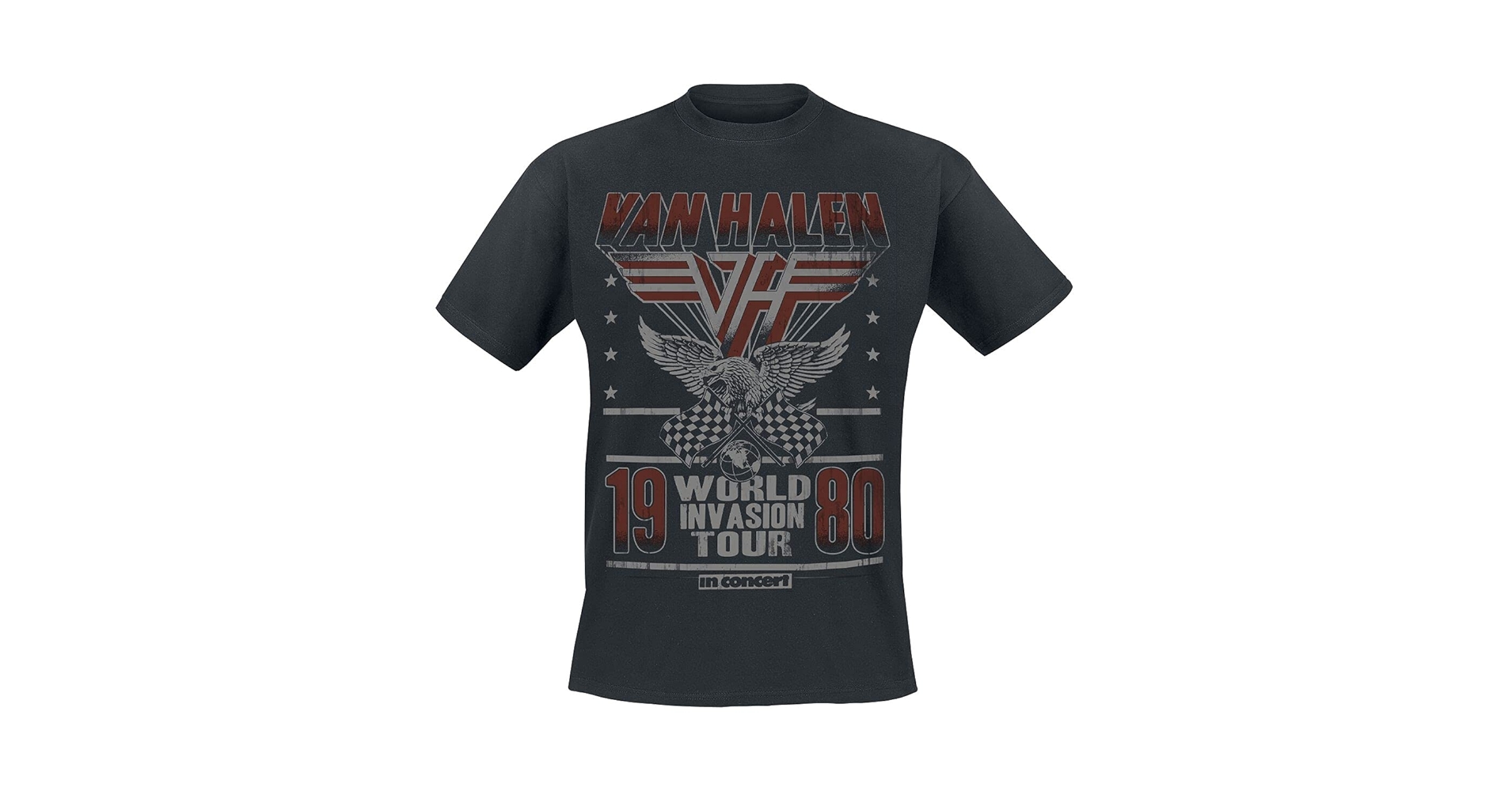 Amazon.com: Van Halen Men's 1980 Invasion Tour Soft Slim Fit