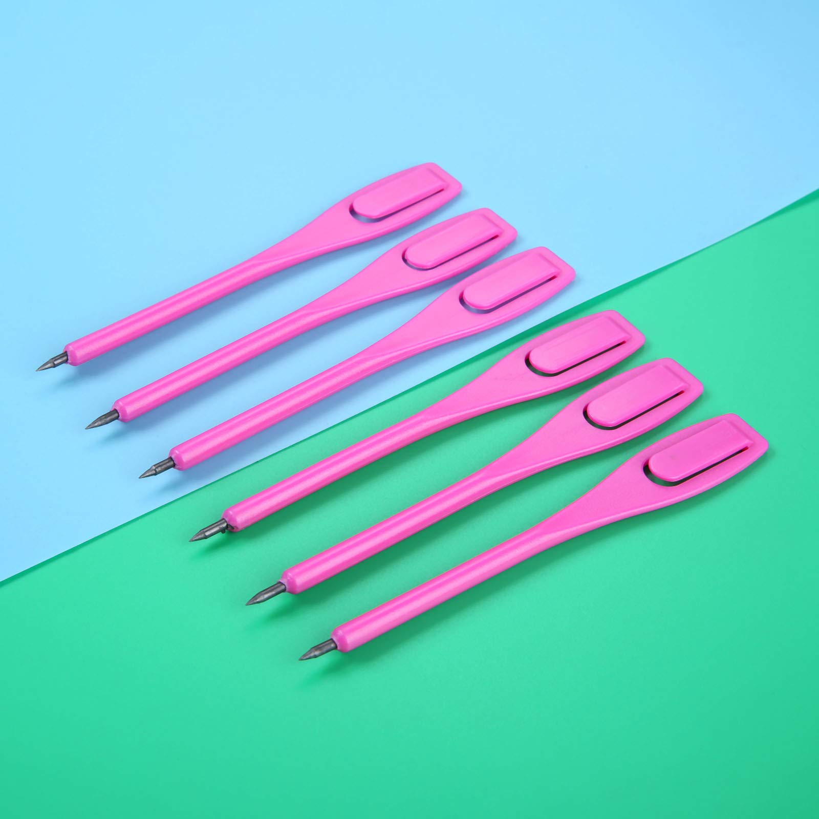 MUXSAM - Confezione da 50 penne a forma di punteggio per matita, in polipropilene, 11,5 cm, colore: Rosa