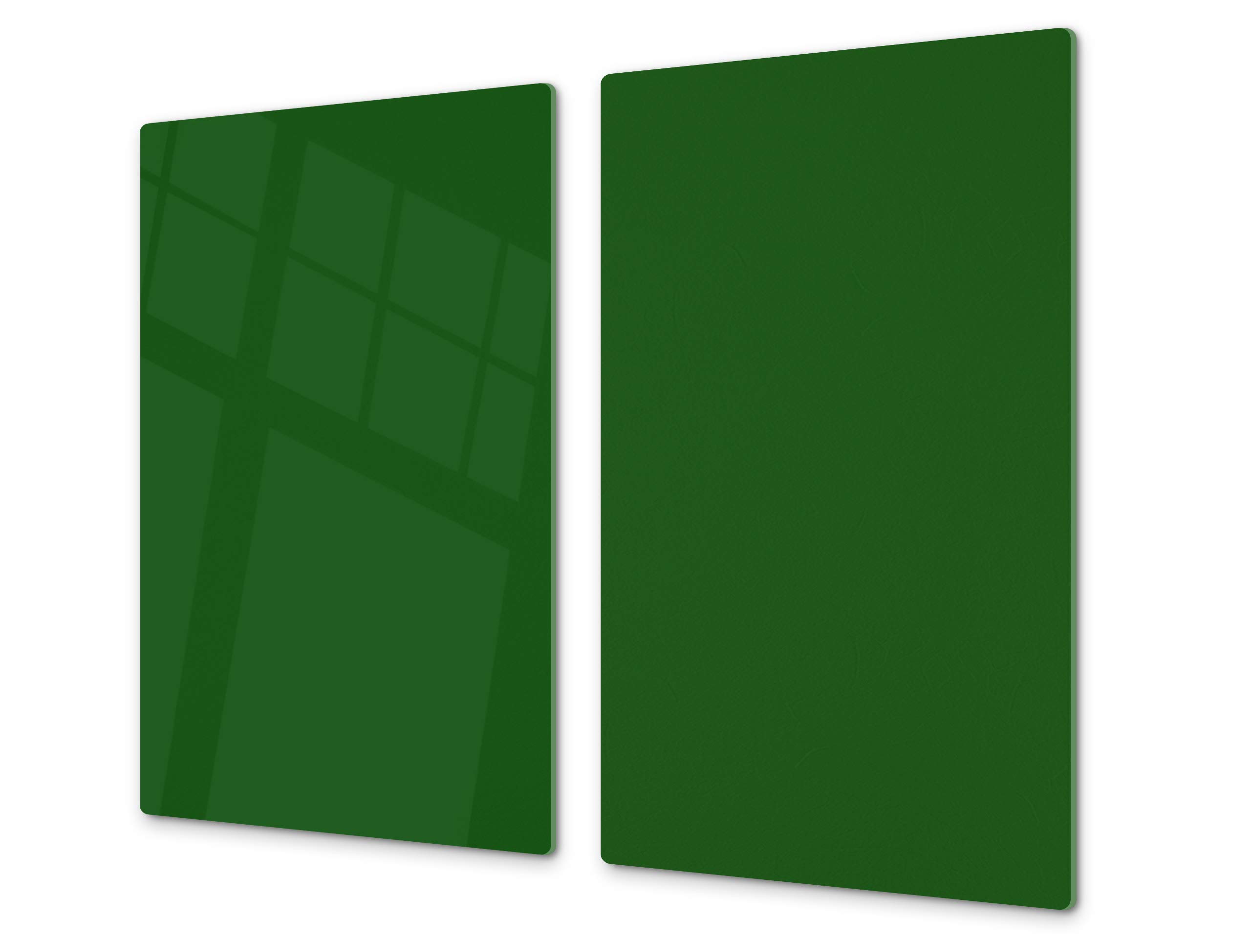 Tempered Glass Kitchen Board – Impact & Scratch Resistant; Measures: Single: 23,62” x 20,47”; Double: 2 x 11,81” x 20,47”; D18 Series of Colors: W Dark Green