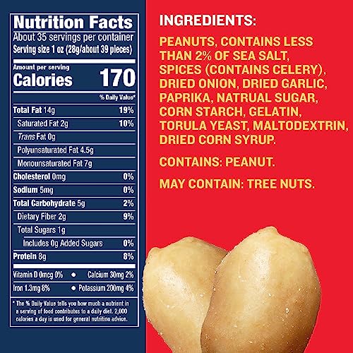 Planters Lightly Salted Dry Roasted Peanuts (6 Ct Pack, 2.2 Lb Containers) #TOP2