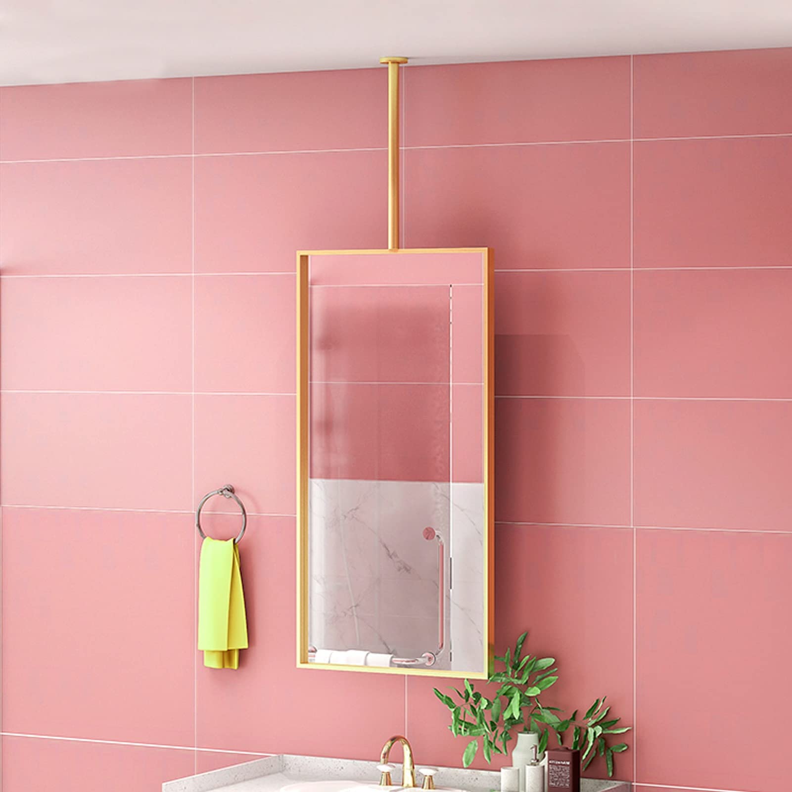 Miroir suspendu en métal pour salon et chambre, l'atout lumière de votre décoration murale