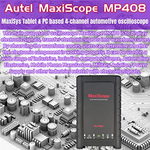 Autel Maxiscope Mp408 + Free Maxivideo Mv108 4 Channel Automotive Oscilloscope Basic Kit Works With Maxisys For Ms908P/Ms906Bt/Ms906Ts (Mp408+Mv108) #TOP1