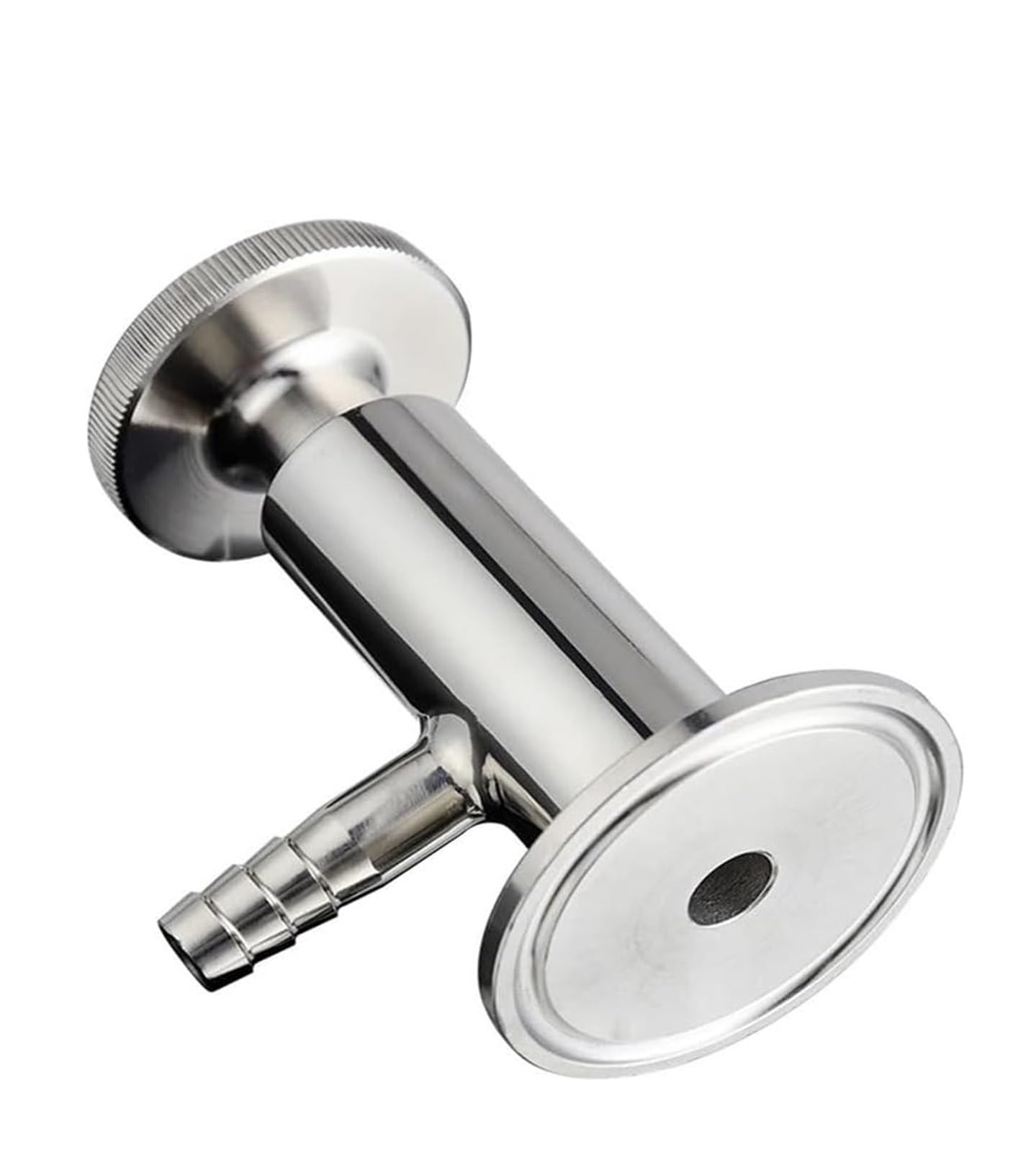 Sanitarny zawór do pobierania próbek Tri Clamp, igła tulejkowa 1,5 cala, średnica zewnętrzna 50 mm z zaczepem węża 10 mm, złączka rurowa do zastosowań w żywności i napojach
