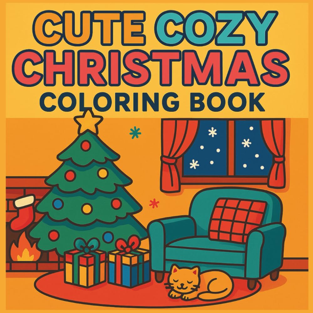 CUTE COZY CHRISTMAS: COLORING BOOK