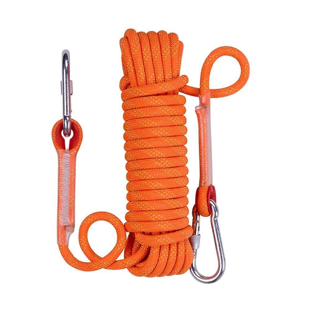 Kletterseil, feuerfestes Nylonseil, 10 mm, lebensrettendes statisches Seil, Outdoor-Speed-Drop-Seil, Kletterseil, Abenteuerseil, Camping-Rettung, Karabiner, 10 m, 20 m, 3,10mm 50m