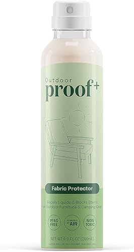 ProofPlus - Protector de tela para exteriores (6.8 onzas), espray líquido y repelente a las manchas sin PFAS, protección UV adicional, presentado en